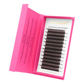XIUSUZAKI Wholesale Private Label 3D W-shaped Eyelashes Extensions 3 tips C/D Curl Lash Eyelashes Brown Eyelash Extensions